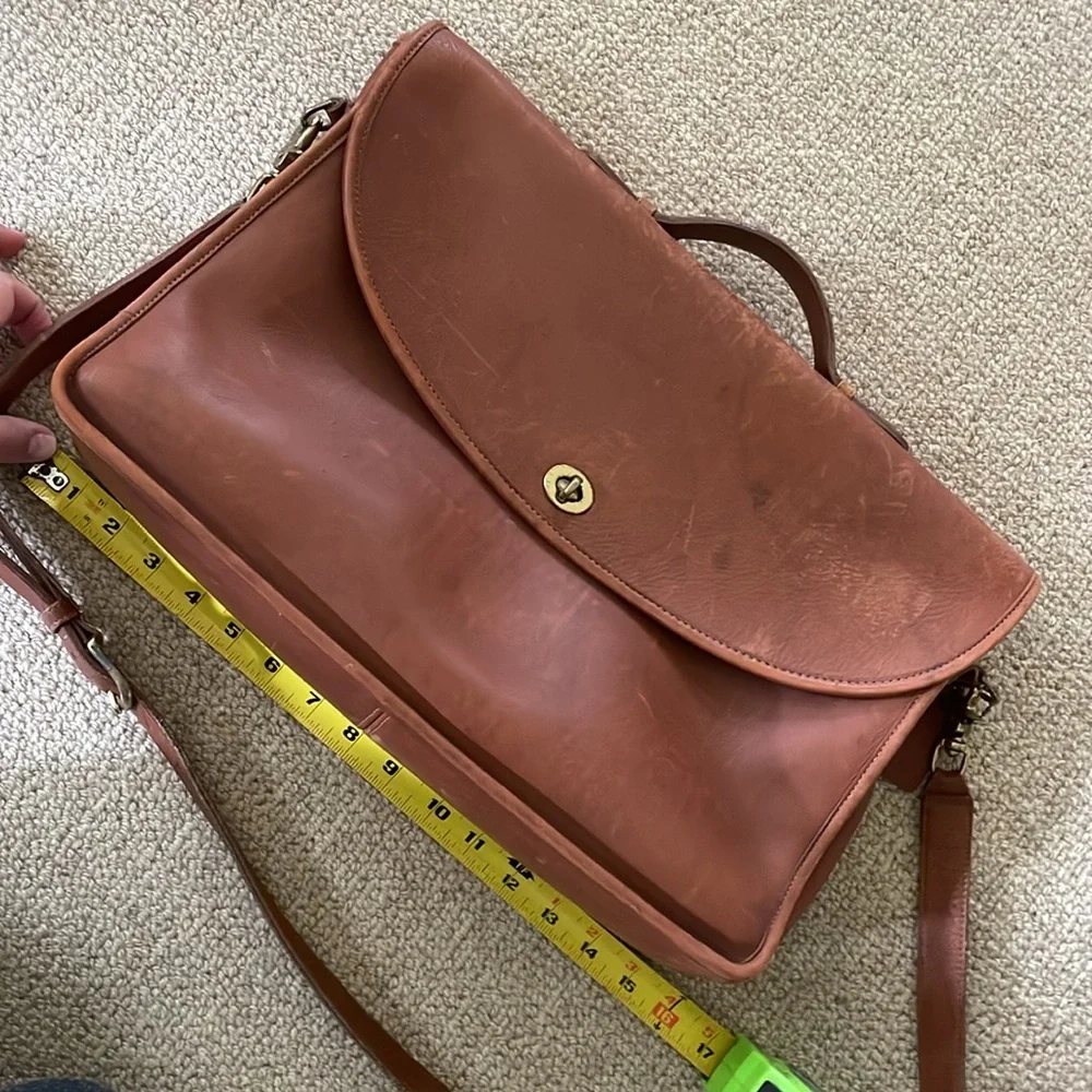 Coach Stewardess Style Leather briefcase - chestnut brown - Picture 10 of 11